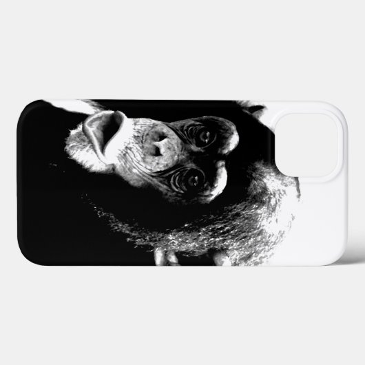 Zwarte witte chimpansee Case-Mate iPhone case (Achterkant (horizontaal))
