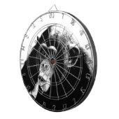 Zwarte witte chimpansee dartbord (Voorkant Rechts)