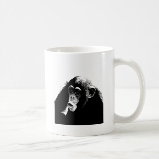 Zwarte witte chimpansee koffiemok (Rechts)