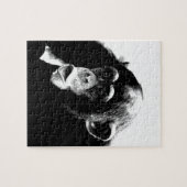 Zwarte witte chimpansee legpuzzel (Horizontaal)