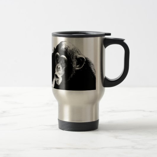 Zwarte witte chimpansee reisbeker (Rechts)