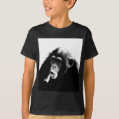 Zwarte witte chimpansee t-shirt (Voorkant)
