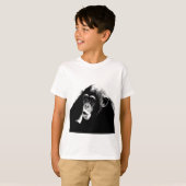 Zwarte witte chimpansee t-shirt (Voorkant volledig)