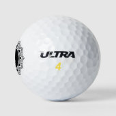  zwarte & witte cirkel en witte bootanker golfballen (Logo)