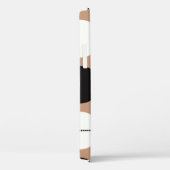 Zwarte, witte cirkels, bruine achtergrond. Case-Mate iPhone case (Achterkant / Rechts)