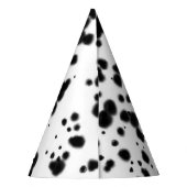 Zwarte witte Dalmatische Spots Birthday Party Feesthoedjes (Achterkant)