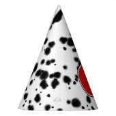 Zwarte witte Dalmatische Spots Birthday Party Feesthoedjes (Links)