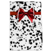 Zwarte witte Dalmatische Spots Birthday Party Medium Cadeauzakje (Voorkant)