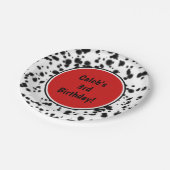 Zwarte witte Dalmatische Spots Birthday Party Papieren Bordje (Gekanteld)