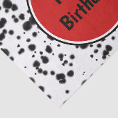 Zwarte witte Dalmatische Spots Birthday Party Tissuepapier (Detail)