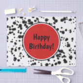 Zwarte witte Dalmatische Spots Birthday Party Tissuepapier (Craft)