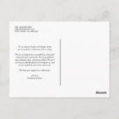 Zwarte & witte diagonale strepen Dank u Post Kaart (Achterkant)