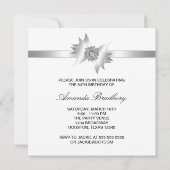 Zwarte Witte Diamanten Boog Vrouwen 60ste Verjaard Kaart (Achterkant)