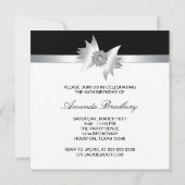 Zwarte Witte Diamanten Boog Vrouwen 60ste Verjaard Kaart (Achterkant)