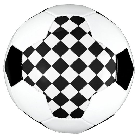 Zwarte witte diamantkast voetbal (Gedraaid)