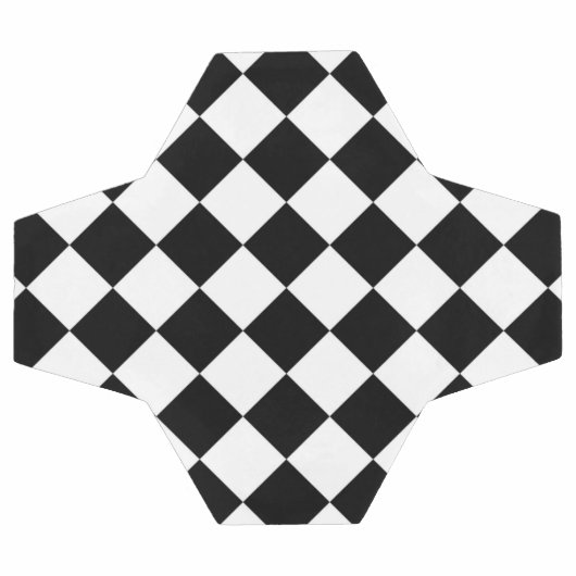 Zwarte witte diamantkast voetbal (Enkel)