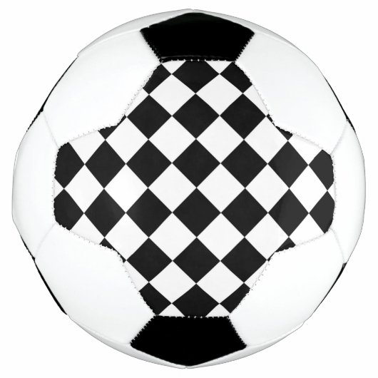 Zwarte witte diamantkast voetbal (Voorkant)