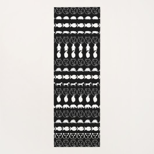 Zwarte witte dieren #2 yogamat (Achterkant)