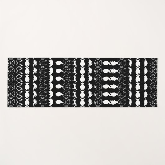 Zwarte witte dieren #2 yogamat (Voorkant (horizontaal))
