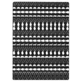 Zwarte witte dieren Modern Stripes Patroon Klembord (Achterkant)