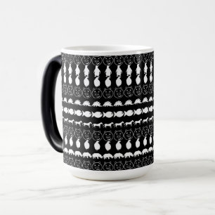 Zwarte witte dieren Modern Stripes Patroon Magische Mok