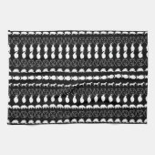 Zwarte witte dieren Modern Stripes Patroon Theedoek (Horizontaal)