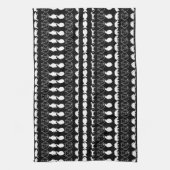 Zwarte witte dieren Modern Stripes Patroon Theedoek (Verticaal)