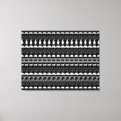 Zwarte witte dieren Moderne strepen patroon #2 Canvas Afdruk (Voorkant)