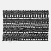 Zwarte witte dieren Moderne strepen patroon #2 Theedoek (Horizontaal)