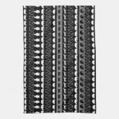 Zwarte witte dieren Moderne strepen patroon #2 Theedoek (Verticaal)