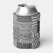 Zwarte witte doedel: etnische naadloos blikjeskoeler (Blikje Voorkant)