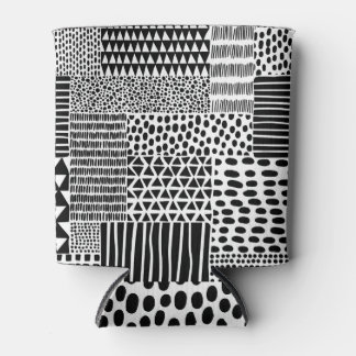 Zwarte witte doedel: etnische naadloos blikjeskoeler