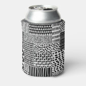 Zwarte witte doedel: etnische naadloos blikjeskoeler (Blikje Achterkant)