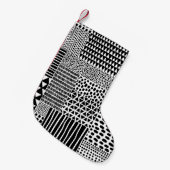 Zwarte witte doedel: etnische naadloos kleine kerstsok (Voorkant (Hangend))