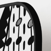 Zwarte witte doedelen met zwarte paddle (Links Detail)