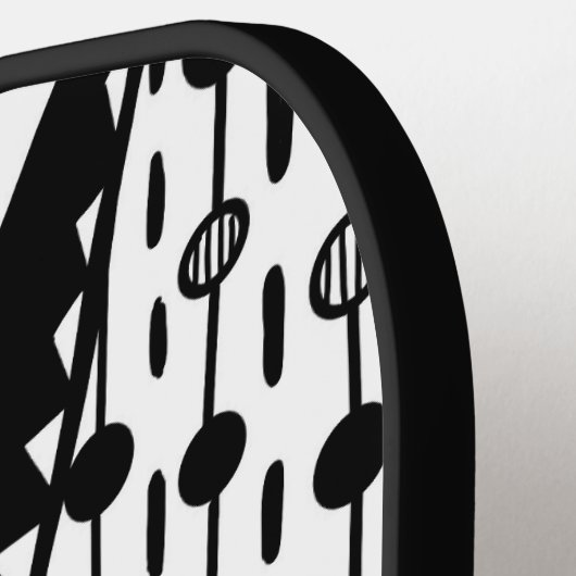 Zwarte witte doedelen met zwarte paddle (Links Detail)