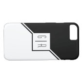 Zwarte, witte driehoeken, monogram moderne geometr Case-Mate iPhone case (Achterkant (Horizontaal))