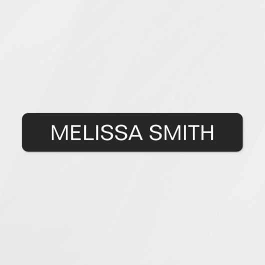 Zwarte witte eenvoudige Kinder waterdichte labels (Design 1)