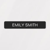 Zwarte witte eenvoudige Kinder waterdichte labels (Design 2)