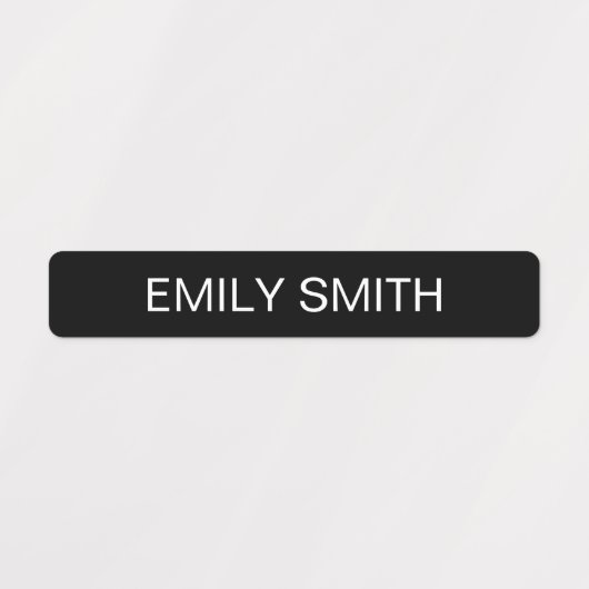 Zwarte witte eenvoudige Kinder waterdichte labels (Design 2)