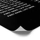 Zwarte witte, eenvoudige, minimalistische trendele poster (Hoek)