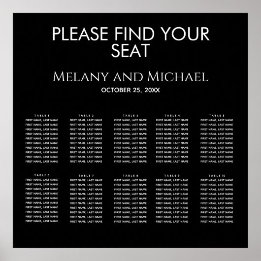 Zwarte witte, eenvoudige, minimalistische trendele poster (Voorkant)