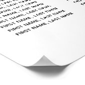 Zwarte witte, eenvoudige, minimalistische trendele poster (Hoek)