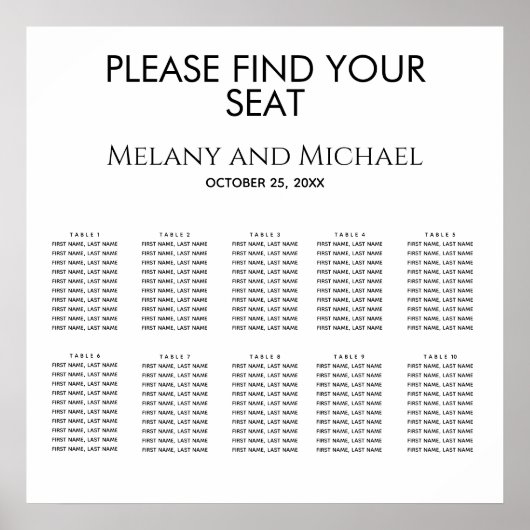 Zwarte witte, eenvoudige, minimalistische trendele poster (Voorkant)