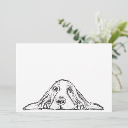 zwarte witte, eenvoudige puppy-ogen aankondiging (Staand voorkant)