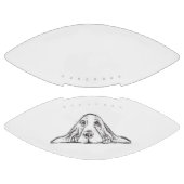 zwarte witte, eenvoudige puppy ogen  american football (Panelen)