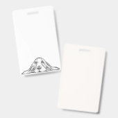 zwarte witte, eenvoudige puppy-ogen badge (Front & Back)