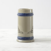 zwarte witte, eenvoudige puppy-ogen bierpul (Center)