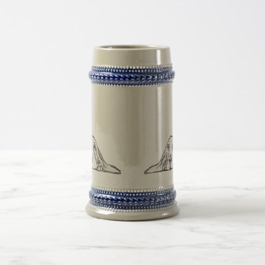 zwarte witte, eenvoudige puppy-ogen bierpul (Center)