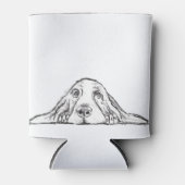 zwarte witte, eenvoudige puppy-ogen blikjeskoeler (Voorkant)